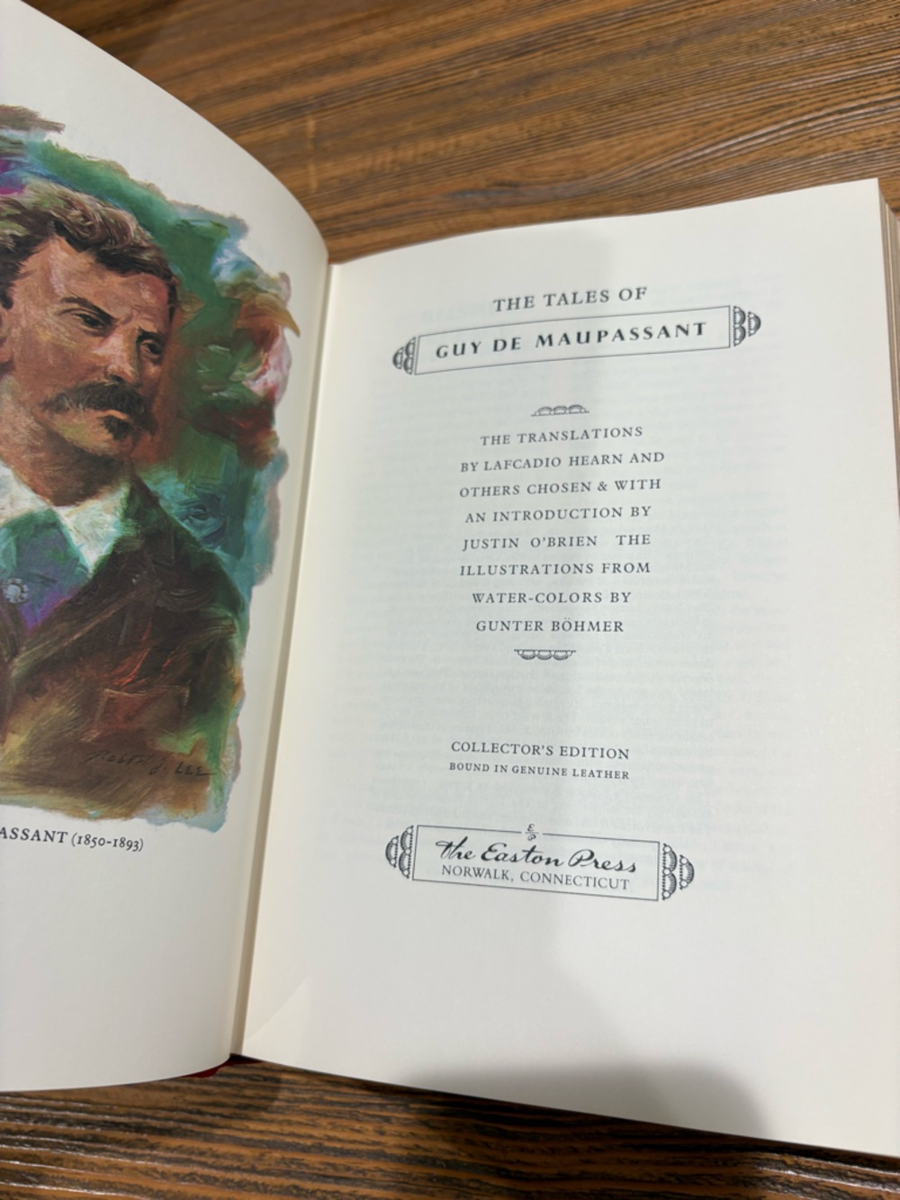 The Tales of Guy de Maupassant — Red Decorative Leather Bound Book